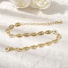 Brass Link Chain Bracelets for Women BJEW-K298-08G-1