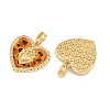 Brass Micro Pave Clear Cubic Zirconia Pendants CU-CBA415D-11G-3
