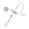 Glass Teardrop Hanging Suncatchers HJEW-JM04755-03-3