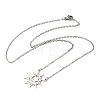 304 Stainless Steel Sun Moon Star Pendant Necklaces for Women NJEW-B158-02P-2