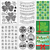 4 Sheets 4 Styles PVC Plastic Stamps DIY-CP0007-49A-1