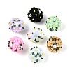 Handmade Polymer Clay Rhinestone Beads with Resin RESI-T060-24M-1