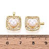 Brass Micro Pave Clear Cubic Zirconia Pendants KK-T080-57G-3
