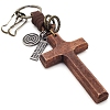 Wood Cross Pendant Keychain PW-WG18596-01-1