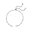 304 Stainless Steel Cable Chain Ball Link Chain Bracelet Making AJEW-JB01458-02-1