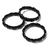 Bamboo Natural Obsidian Beads Stretch Bracelets for Women Men BJEW-K272-01O-1