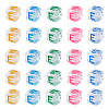 50Pcs Acrylic European Beads MACR-TADJ0001-13E-1