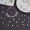 220Pcs Electroplate Transparent Glass Faceted Teardrop Beads EGLA-PA0001-58-4