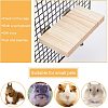 Pet Parrot Bird Cage Perches Wooden Stand Platform Budgie Toys AJEW-GA0001-40-4