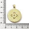 Brass Micro Pave Cubic Zirconia Pendants KK-C090-06B-G-3