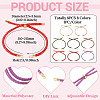 8Pcs Polyester Braided Round Cord Slider Bracelet Making MAK-TA0001-39A-4
