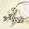 Alloy European Beads Charm Bracelets BJEW-F495-04P-5