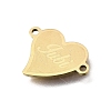 201 Stainless Steel Connector Charms STAS-B143-03E-G-2