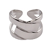 304 Stainless Steel Cuff Rings RJEW-G285-64P-2