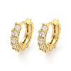 Rack Plating Brass Micro Pave Cubic Zirconia Hoop Earring EJEW-C102-13G-03-1