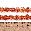 Luminous Handmade Gold Foil Glass Beads Strands FOIL-N029-01C-5