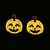 Halloween Theme Rack Plating Luminous Alloy Enamel Pendants ENAM-N056-229P-2