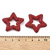 Star Shape Polymer Clay Rhinestone Beads CLAY-NH0001-06B-3