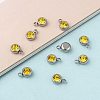 201 Stainless Steel Rhinestone Charms STAS-S068-11-3