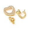 Brass Micro Pave Clear Cubic Zirconia Fold Over Clasps KK-D259-02B-G-2