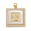 Brass Micro Pave Cubic Zirconia Pendants KK-I712-52G-04-1