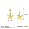 Ocean 304 Stainless Steel Hoop Dangle Earrings for Women DN9984-4-2