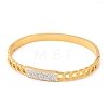 304 Stainless Steel Polymer Clay Rhinestone Hollow Hinged Bangles for Women BJEW-A011-08-3