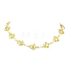 Ocean 304 Stainless Steel Sea Animals Handmade Link Chain Necklaces with White Round Shell Pearl Beads NJEW-JN06097-01-2