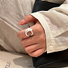 Moon Brass Cuff Open Rings for Women WGAAC34-01-3