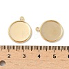 Flat Round Brass Pendant Cabochon Settings KK-K414-14F-G-3
