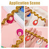Polyester Metallic Thread & Sequins & Alloy Lace Tassel Ribbon OCOR-WH0105-236-4
