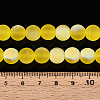 Frosted Transparent Glass Beads Strands GLAA-T032-T10mm-MBB11-4