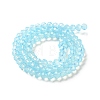 Baking Painted Transparent Glass Beads Strands DGLA-A034-J6MM-D08-2