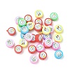 Printed Handmade Polymer Clay Beads CLAY-I016-08B-1