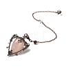 Natural Rose Quartz Triangle Dowsing Pendulum Pendants G-G022-01R-02-2