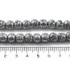 Electroplated Natural Lava Rock Beads Strands G-A251-E01-01J-4