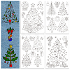 4 Sheets 11.6x8.2 Inch Stick and Stitch Embroidery Patterns DIY-WH0455-211-1
