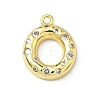 Brass Micro Pave Clear Cubic Zirconia Pendants KK-I476-02G-O-1