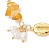 Natural Cultured Freshwater Pearl Beads Charm Bracelets BJEW-JB13767-02-4