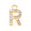 Golden Tone Alloy Rhinestone Pendants PW-WGCC773-18-1