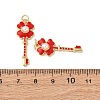 Brass Enamel Pendants KK-C143-56G-01-3