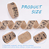 Musical Note Print Burlap Ribbons OCOR-WH0091-27-3