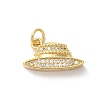 Rack Plating Brass Clear Cubic Zirconia Pendants KK-Z056-20G-1