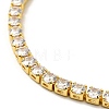 Clear Cubic Zirconia Tennis Bracelet X-BJEW-A132-02G-2