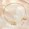 Brass Micro Pave Clear Cubic Zirconia Flame Pendant Adjustable Slider Necklaces KK-CBA4547-10G-1