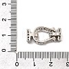 Brass Micro Pave Clear Cubic Zirconia Fold Over Clasps KK-C075-31P-3