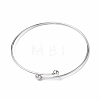 Tarnish Resistant Adjustable 304 Stainless Steel Wire Cuff Bangle Making MAK-F286-02P-1