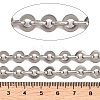 201 Stainless Steel Flat Round Link Chains Chains CHS-F024-08P-2
