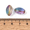 Baking Paint and Golden Metal Enlaced Glass Beads GL-CBA1477-08C-3