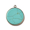 Synthetic Turquoise Dyed Pendants G-A213-01G-11-1